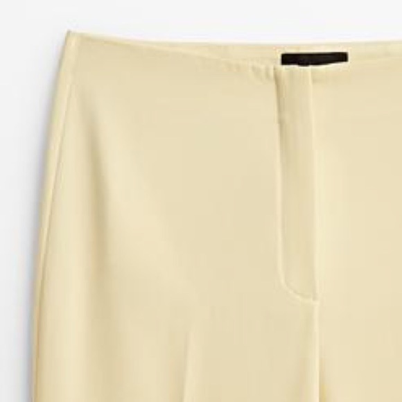 NWT. Massimo Dutti Limited Edition 100% Wool Yellow Flared Trousers. Size 6. - Picture 5 of 10
